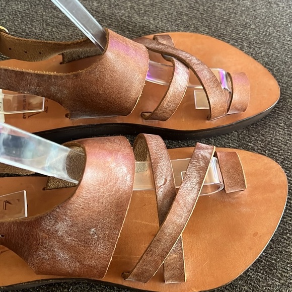 Zora by St Thomas Hand Made Brown Leather Sandals Size 8 - Picture 7 of 16